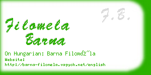 filomela barna business card